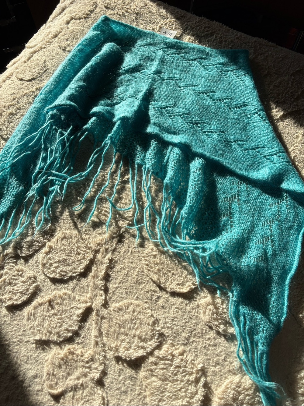 No Boundaries Teal Fringe Scarf Wrap